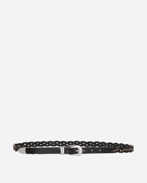 2cm Braided Belt Black