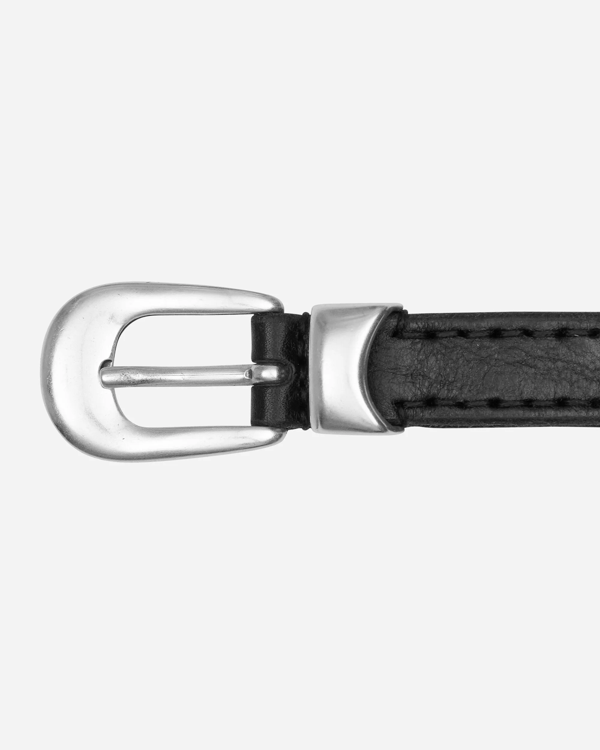 2cm Leather Belt Black