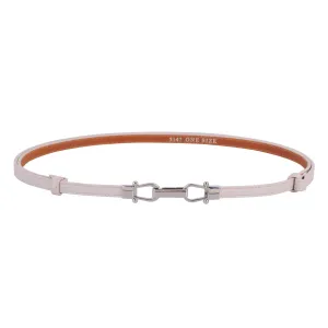 Adjustable Sliding Belt with Equestrian Clasp Buckle