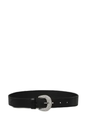 Alessandra Rich Crystal Buckle Belt