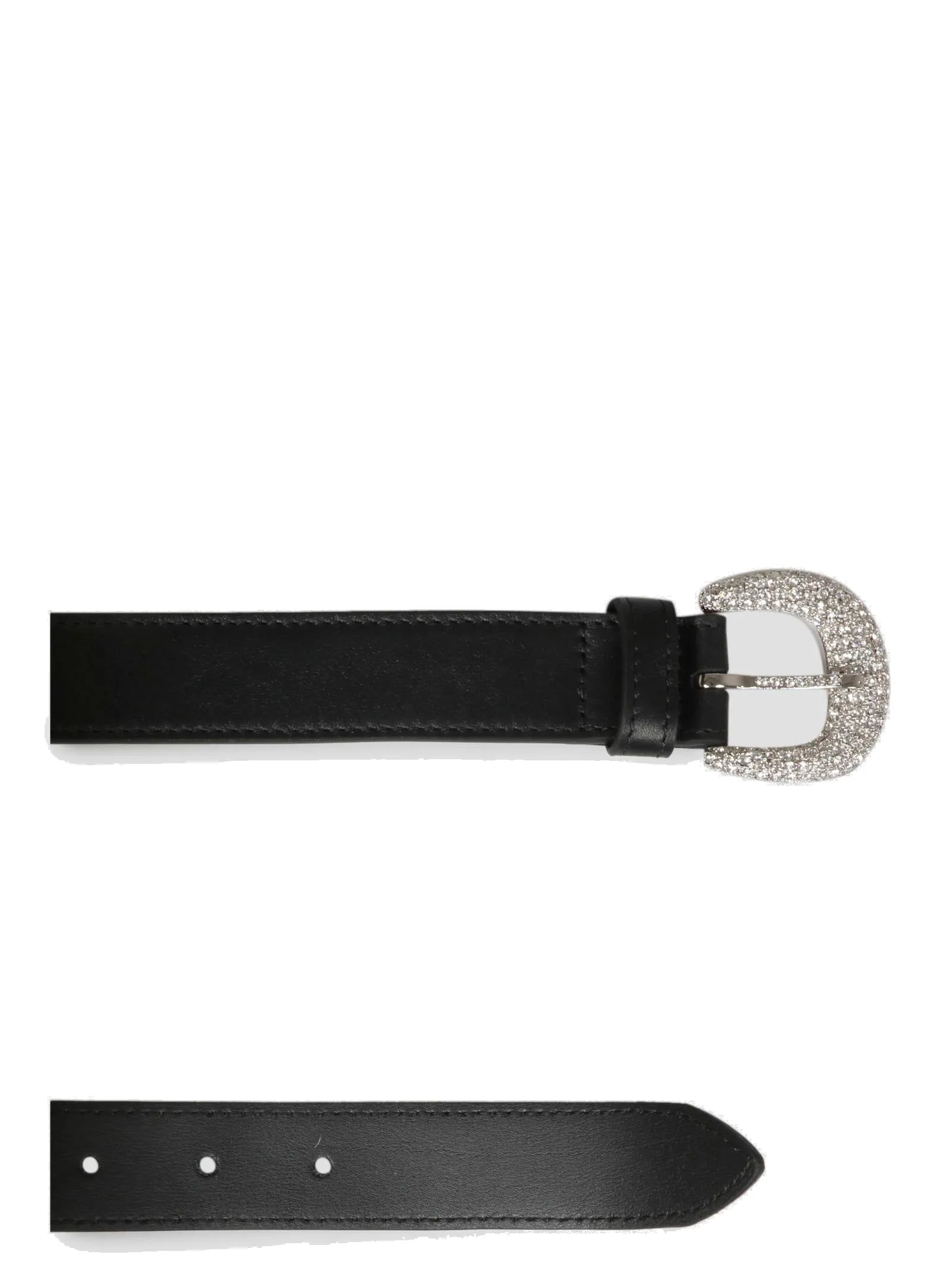 Alessandra Rich Crystal Buckle Belt