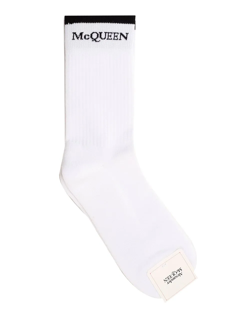 Alexander McQueen Logo Intarsia Knit Stretched Socks