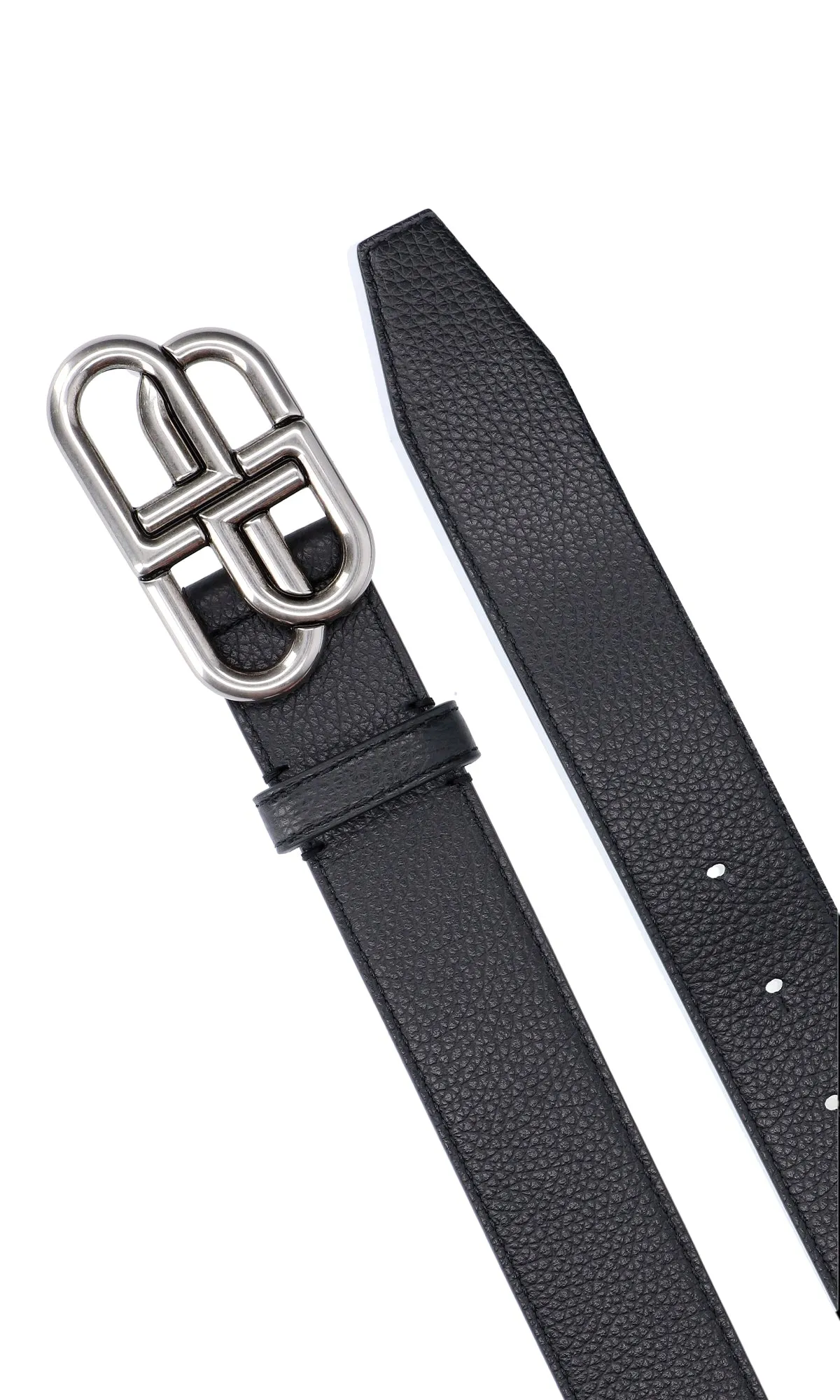 Balenciaga Logo Plaque Buckle Belt