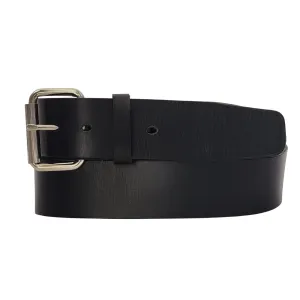 Black 45 mm 100% Full Grain Bridle Leather Belt for Jeans