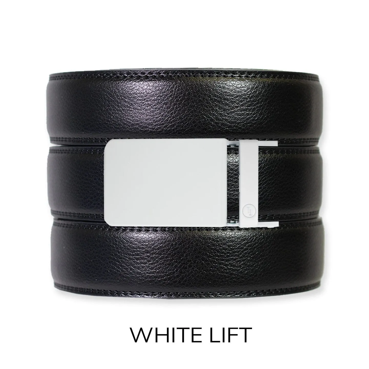 Black Leather Ratchet Belt & Buckle Set