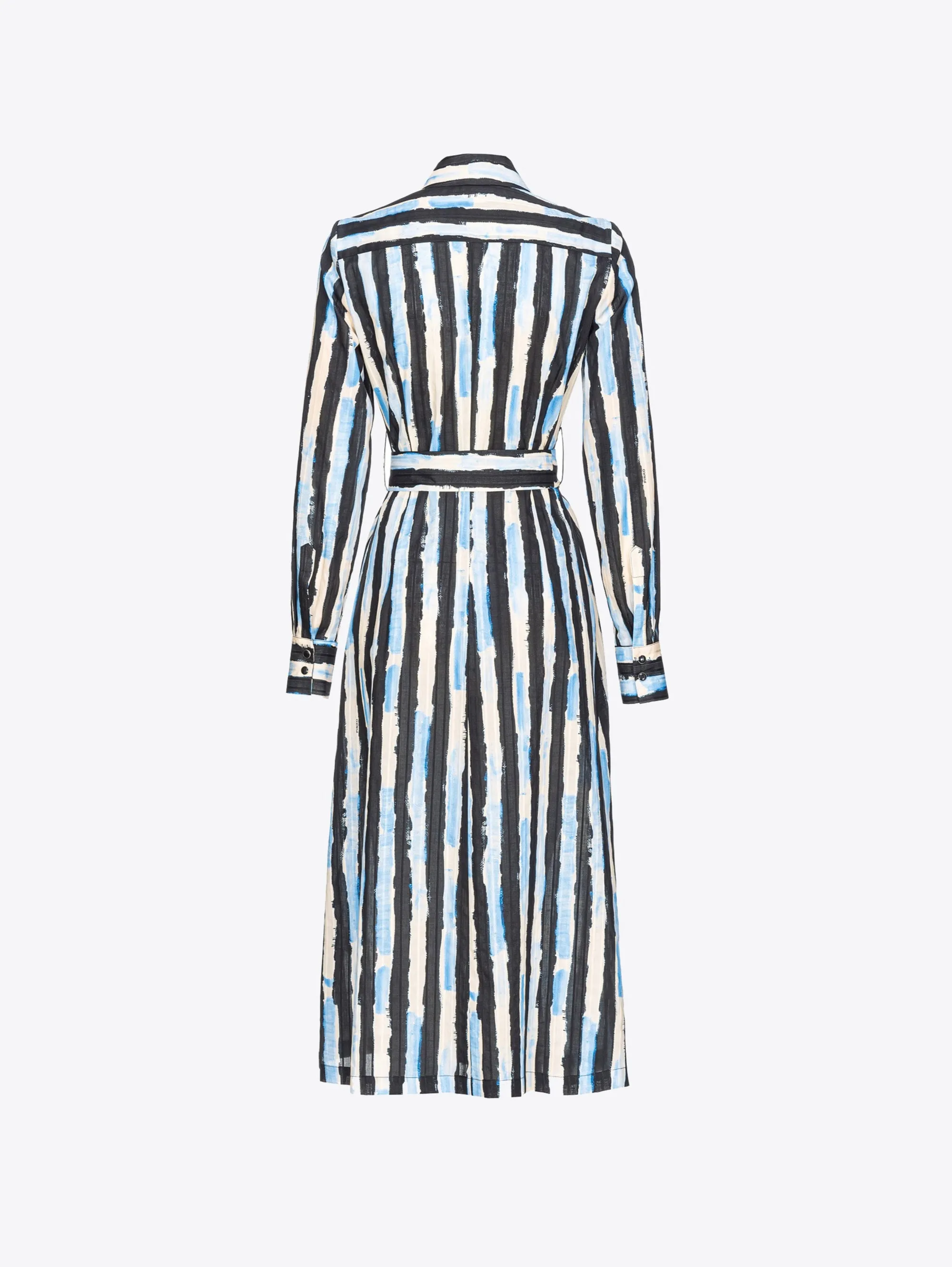 Black Striped Shirt Dress