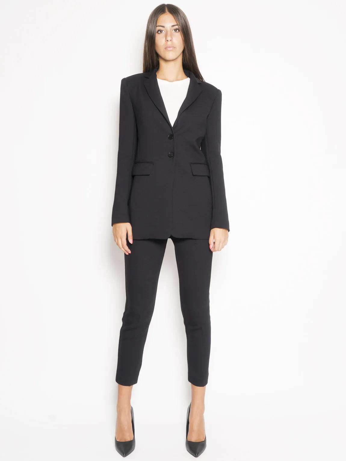 Blazer with Cinta Ledere Black