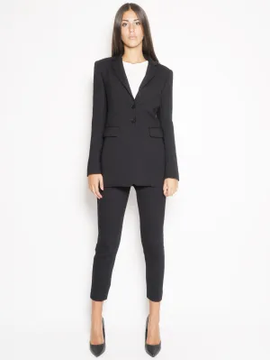 Blazer with Cinta Ledere Black