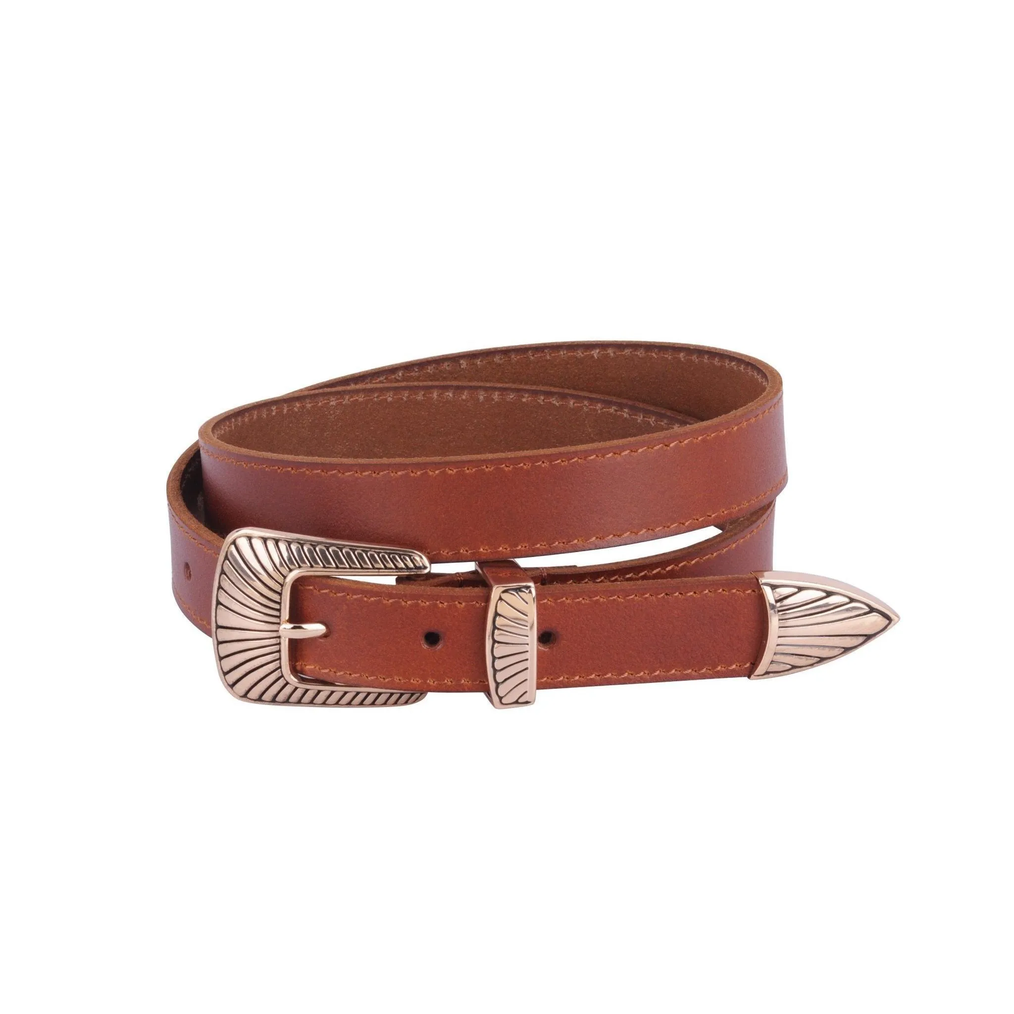 Boho Buckle Leather Belt Set
