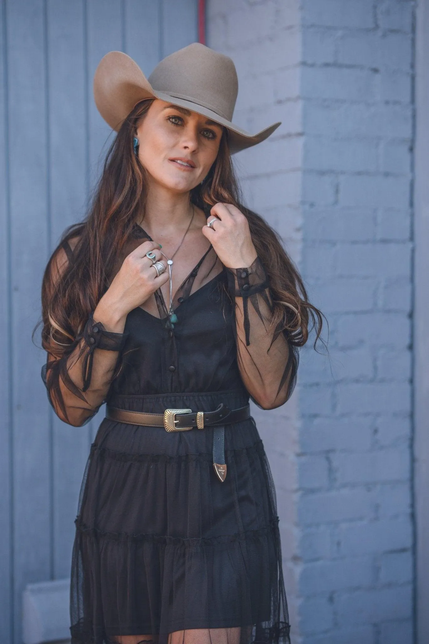 Boho Buckle Leather Belt Set