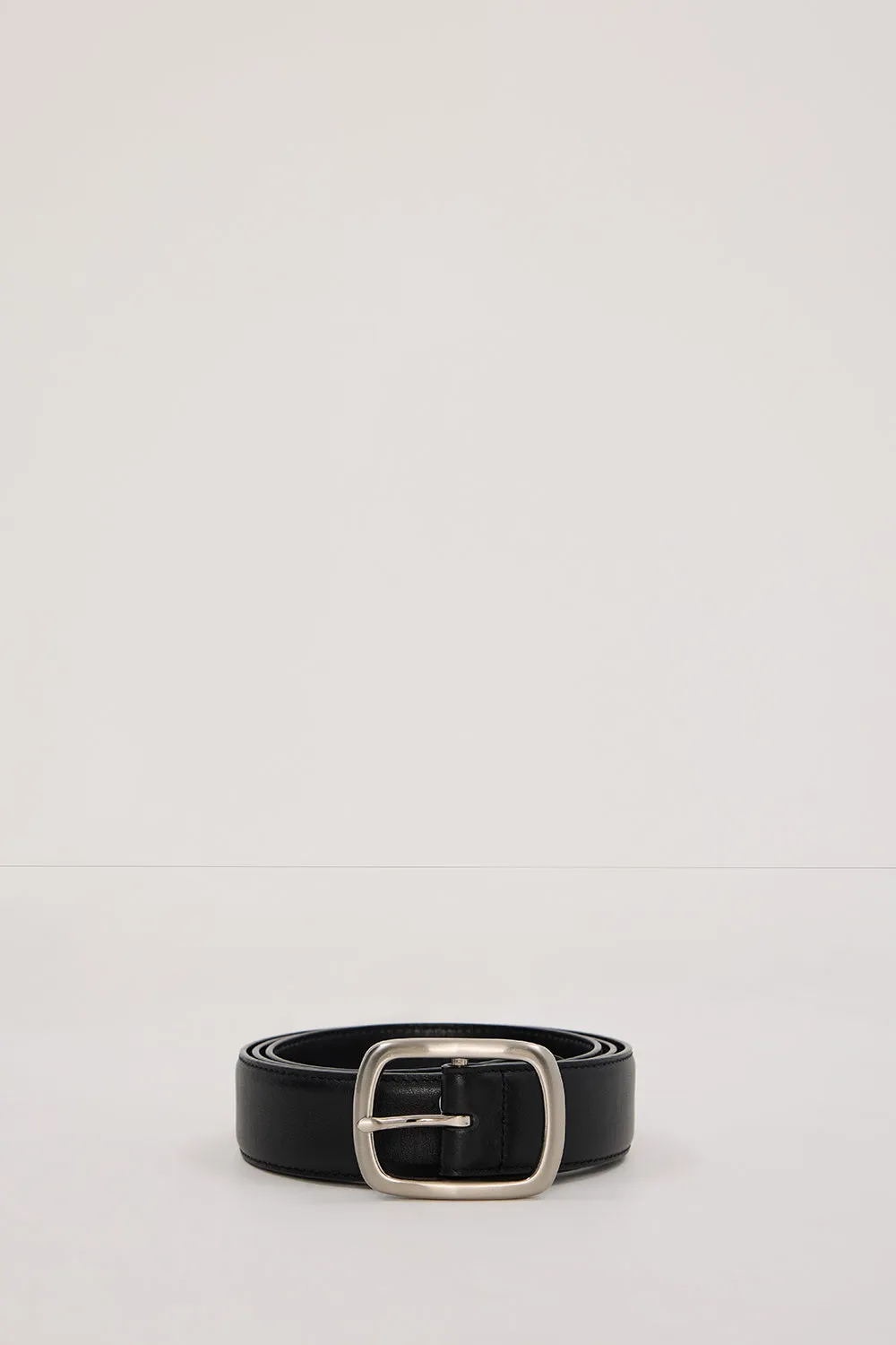 BRADFORD SILVER LEATHER BELT