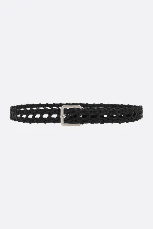 braided leather belt