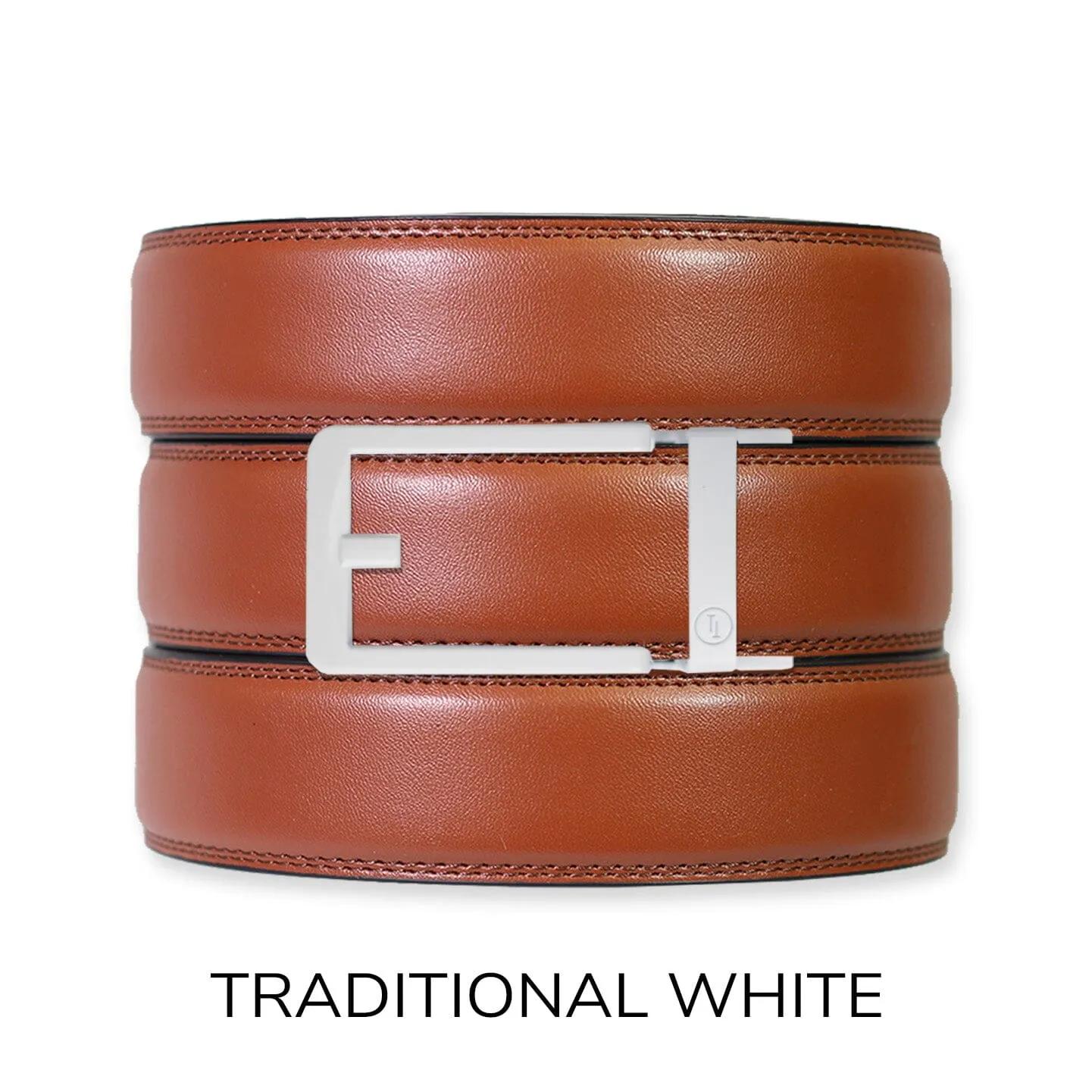 Chili Brown Leather Ratchet Belt & Buckle Set