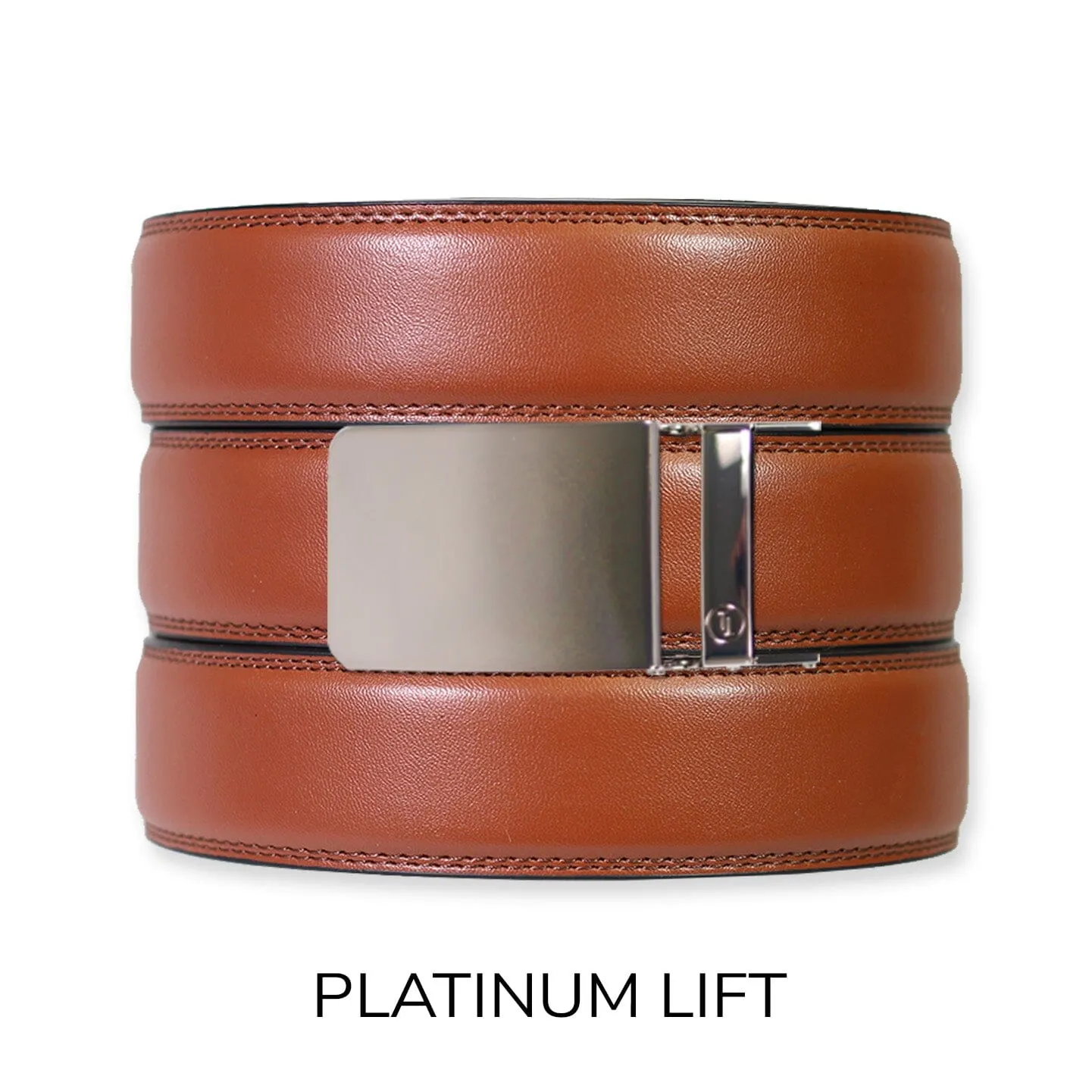Chili Brown Leather Ratchet Belt & Buckle Set