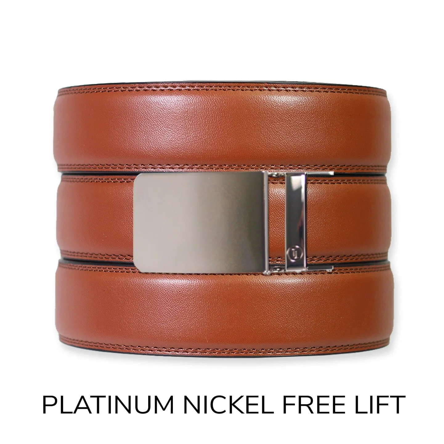 Chili Brown Leather Ratchet Belt & Buckle Set