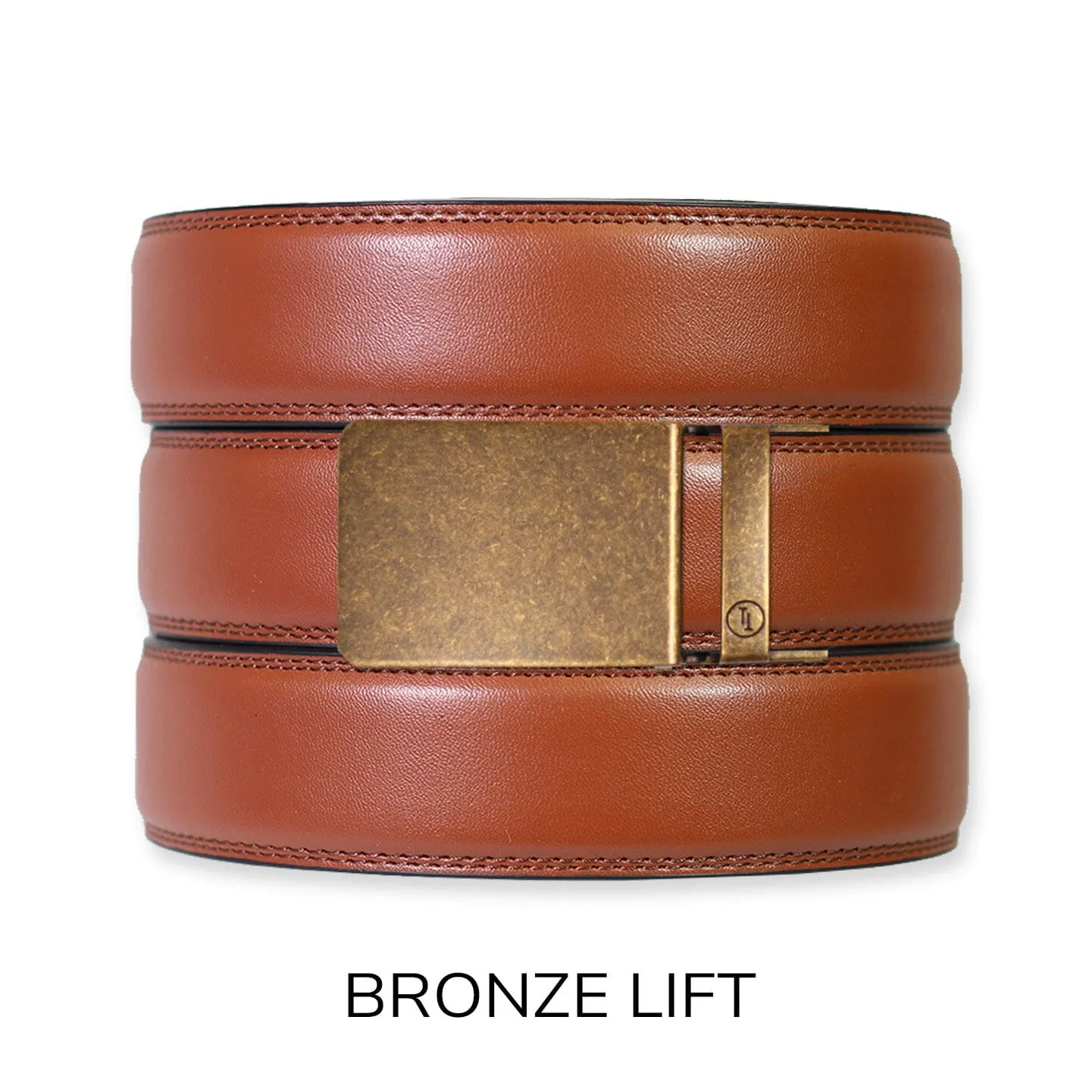 Chili Brown Leather Ratchet Belt & Buckle Set