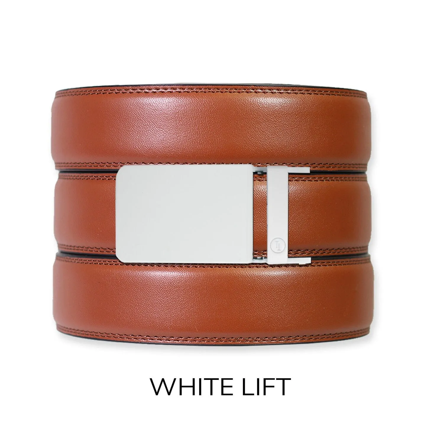 Chili Brown Leather Ratchet Belt & Buckle Set