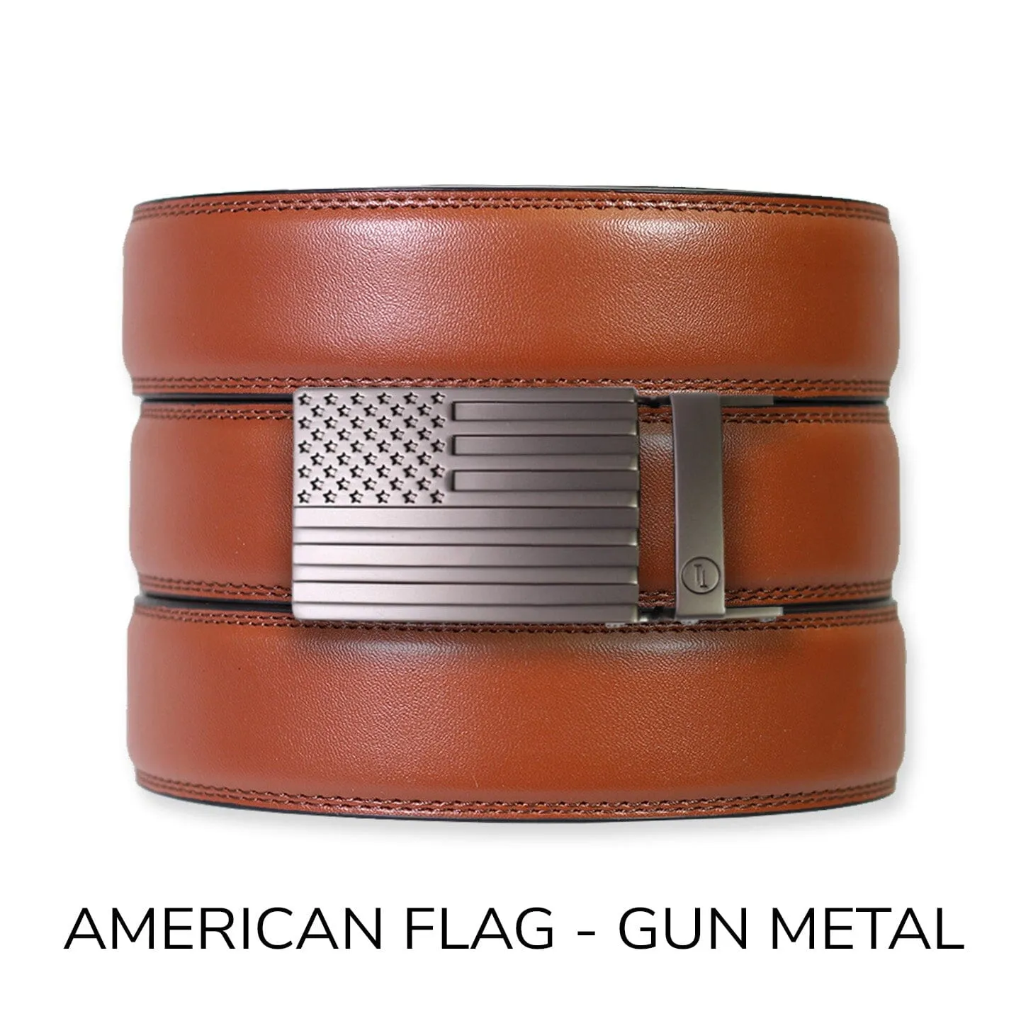 Chili Brown Leather Ratchet Belt & Buckle Set
