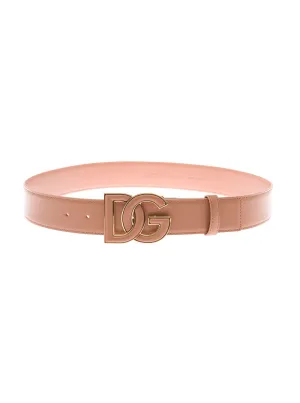Dolce & Gabbana DG Logo Plaque Buckle Belt