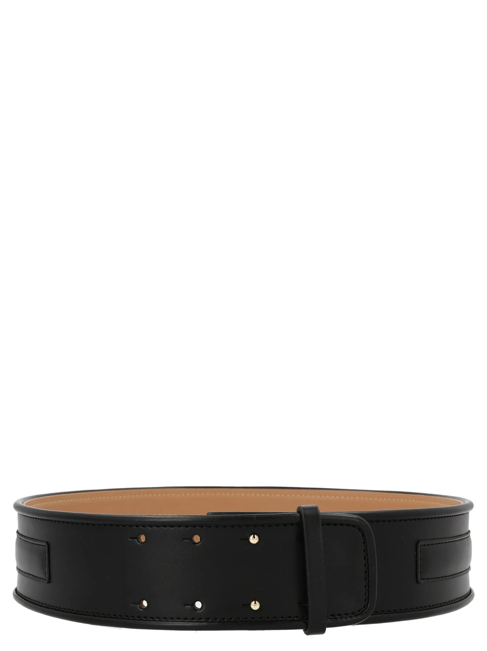 Elisabetta Franchi Logo Padlock High Waist Belt
