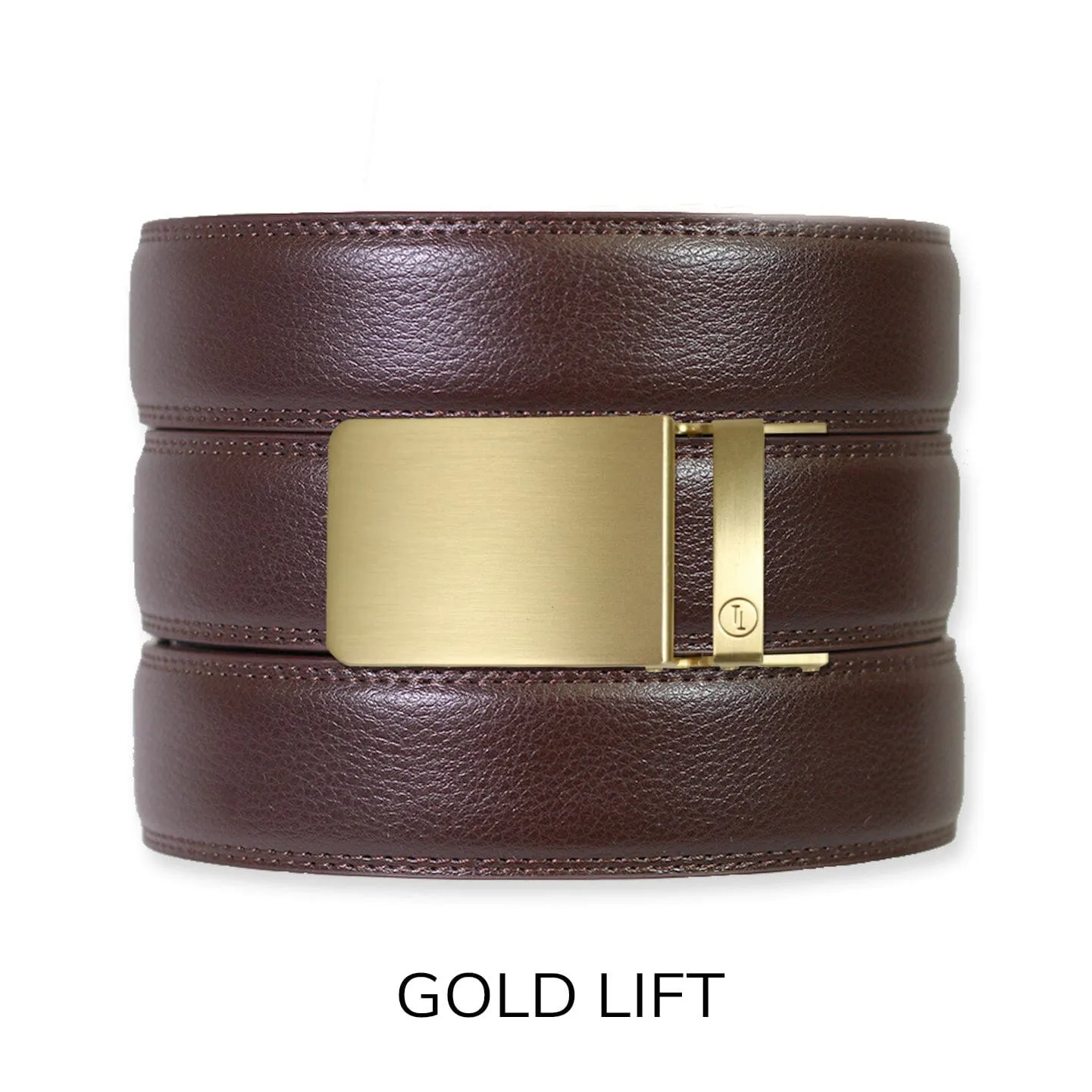Espresso Leather Rachet Belt & Buckle Set