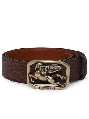Etro Logo Plaque Belt