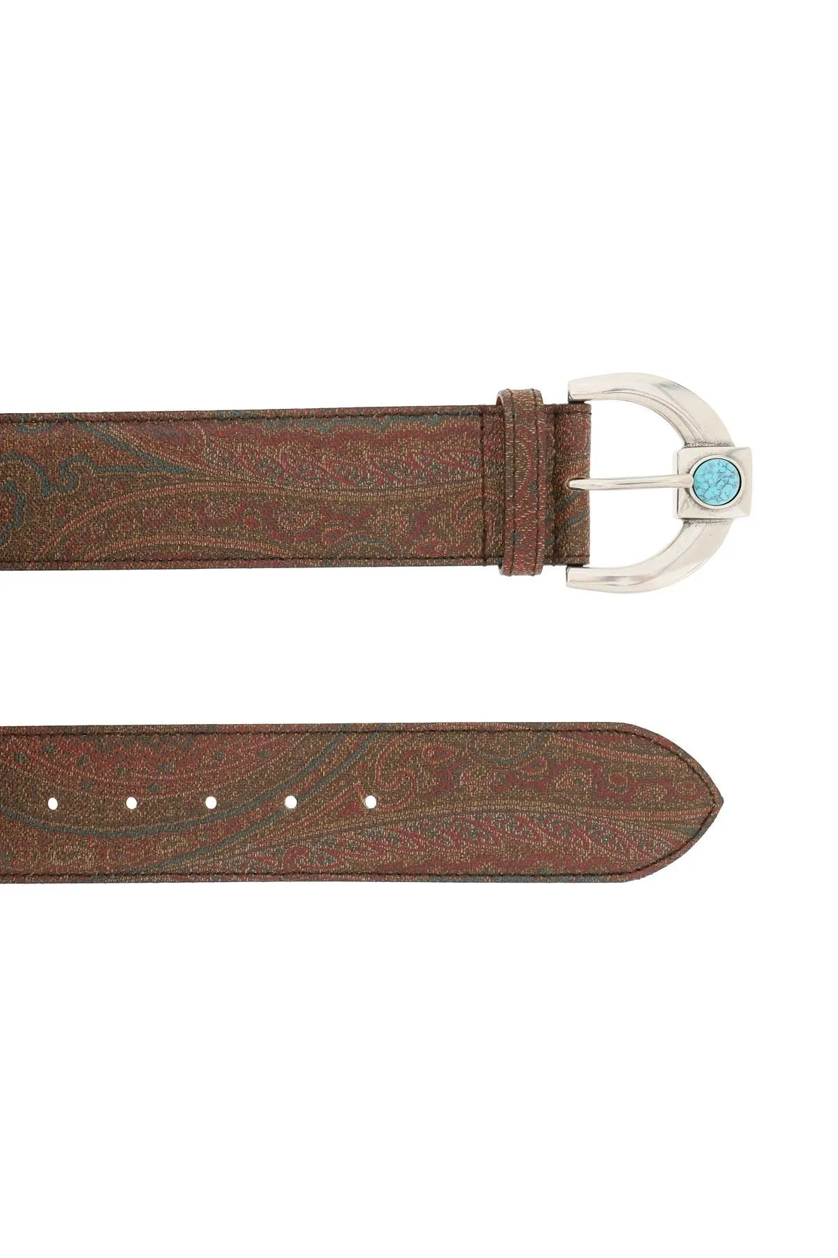 Etro Paisley Printed Textured Belt