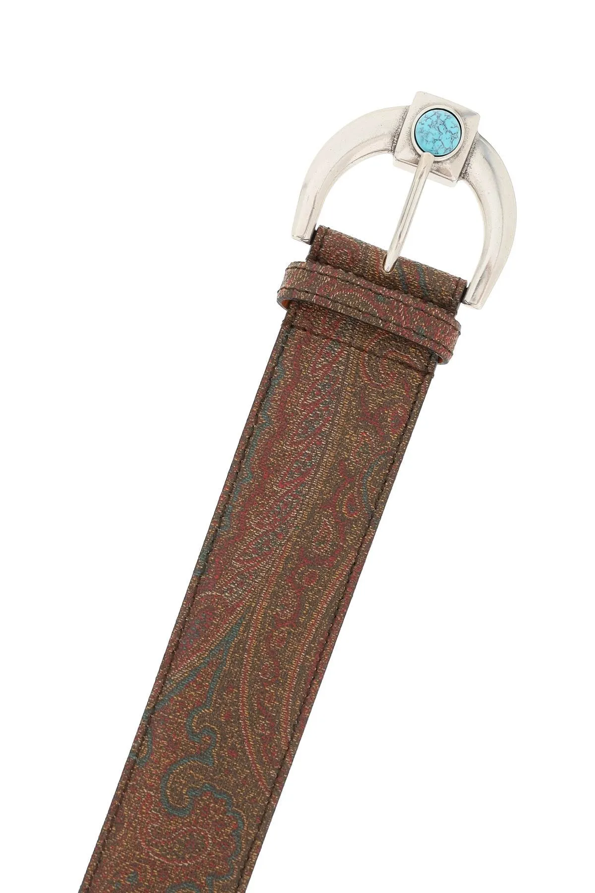 Etro Paisley Printed Textured Belt