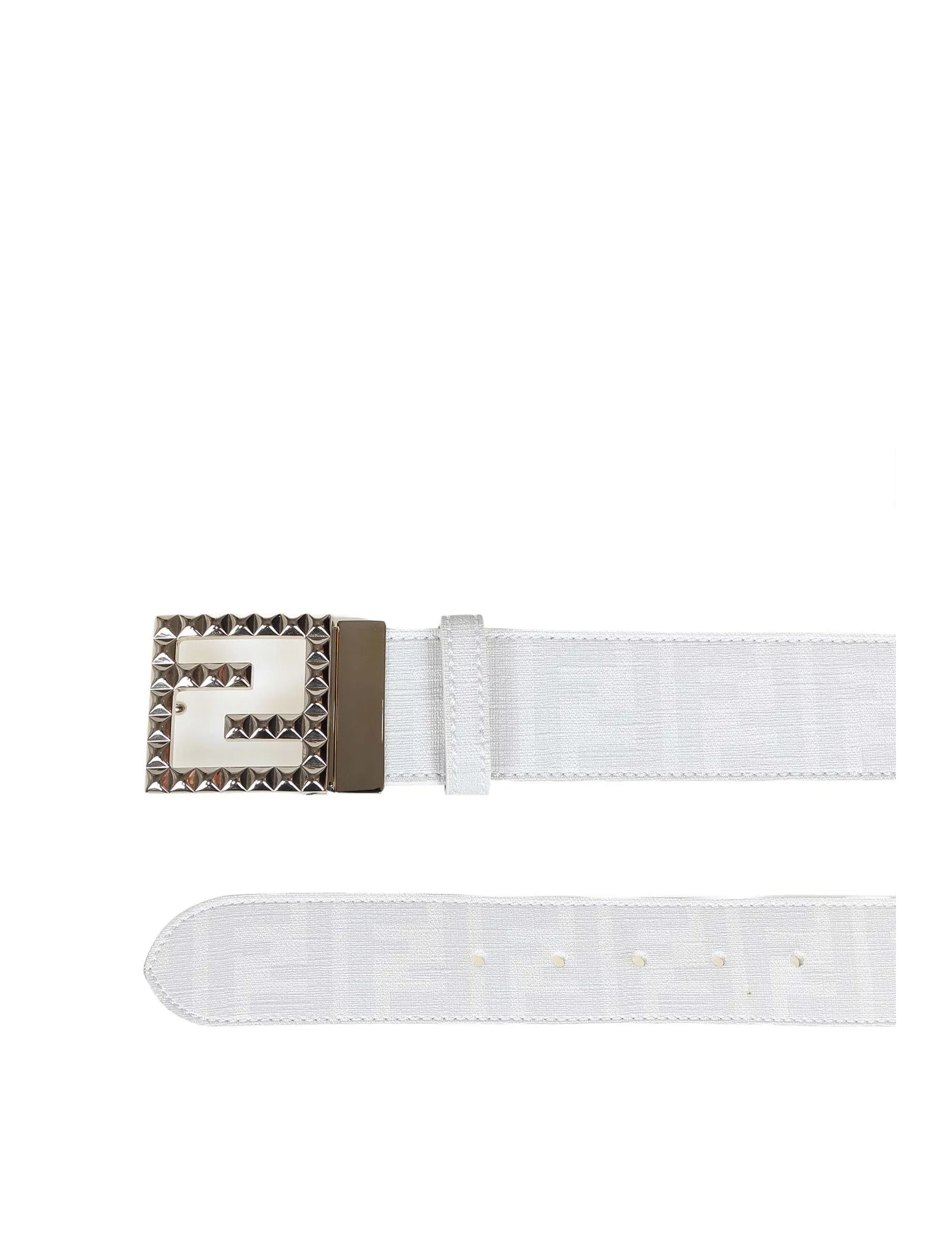 Fendi Monogam Print Logo Buckle Belt
