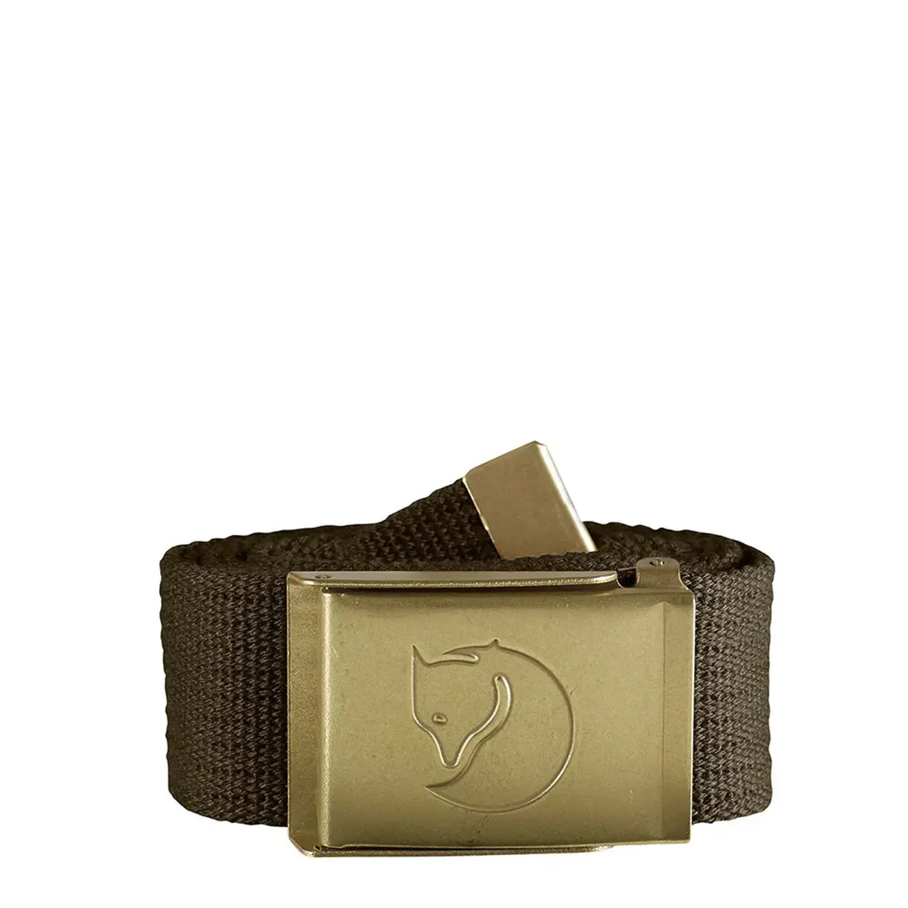Fjallraven Canvas Brass Belt 4cm Dark Olive