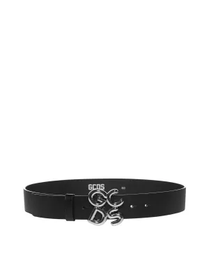 GCDS Andy Logo Plaque Buckle Belt