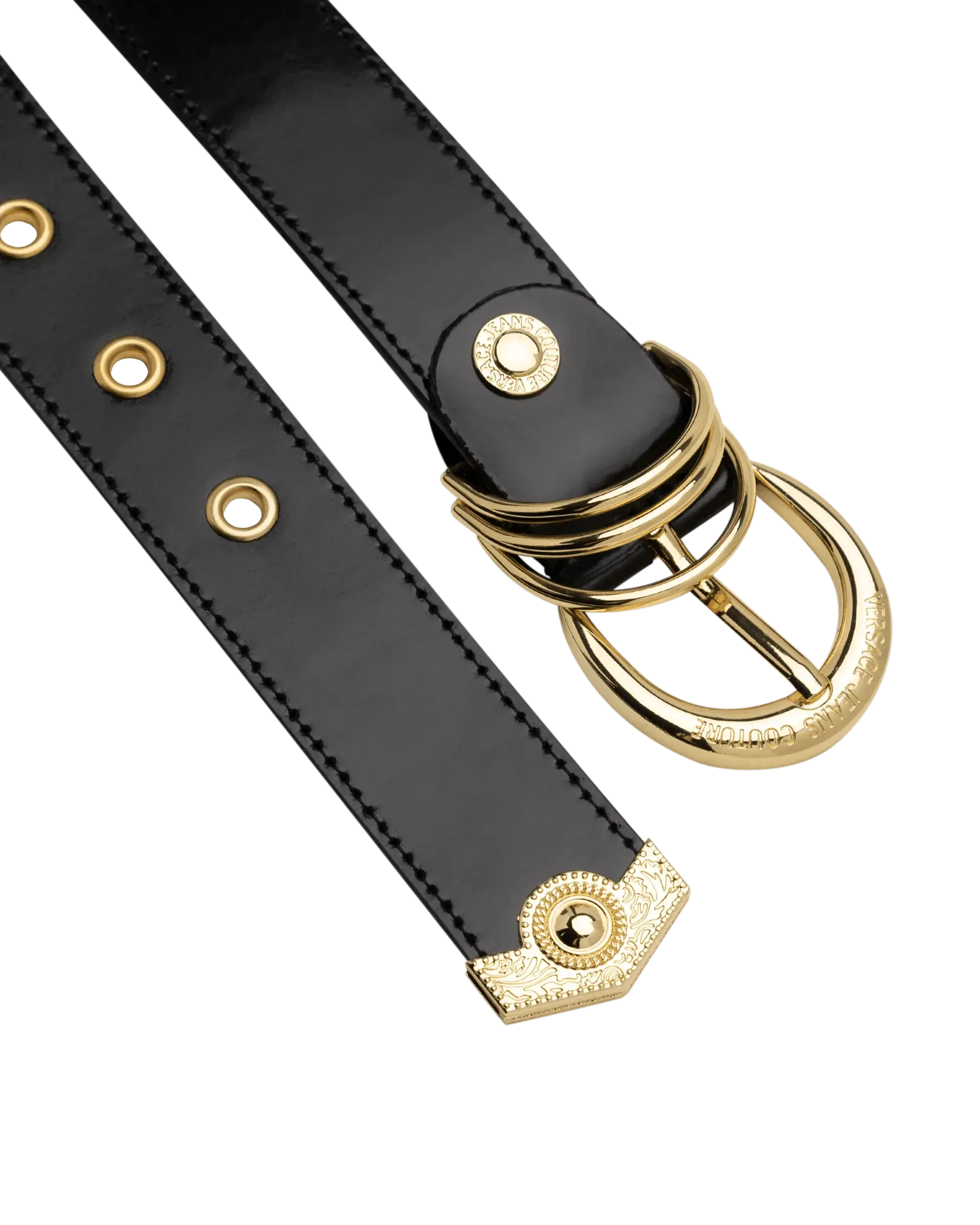 Gold Logo D-Ring Belt