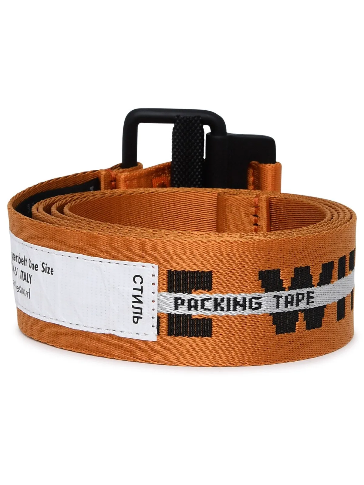 Heron Preston Tape Logo-Patch Buckle Fastened Belt
