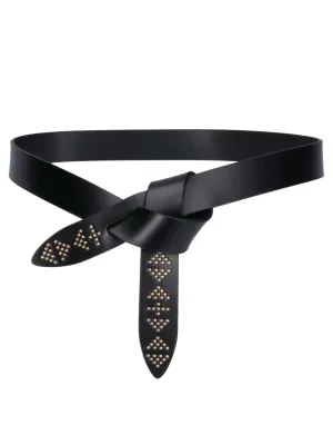 Isabel Marant Logo Detailed Studded Belt