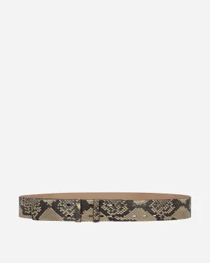 Leather Belt Beige