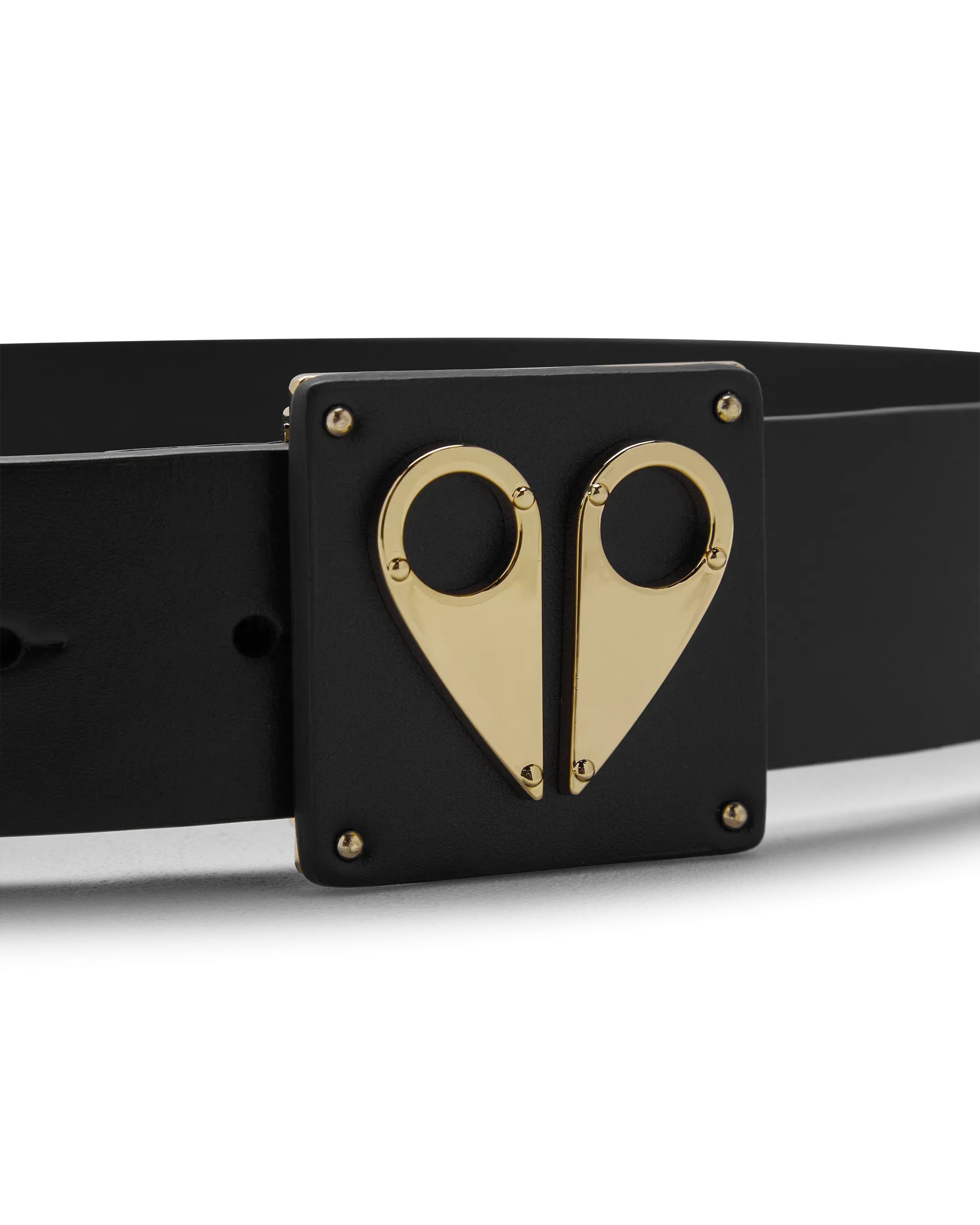 Moose Knuckles Large Logo Belt Gold