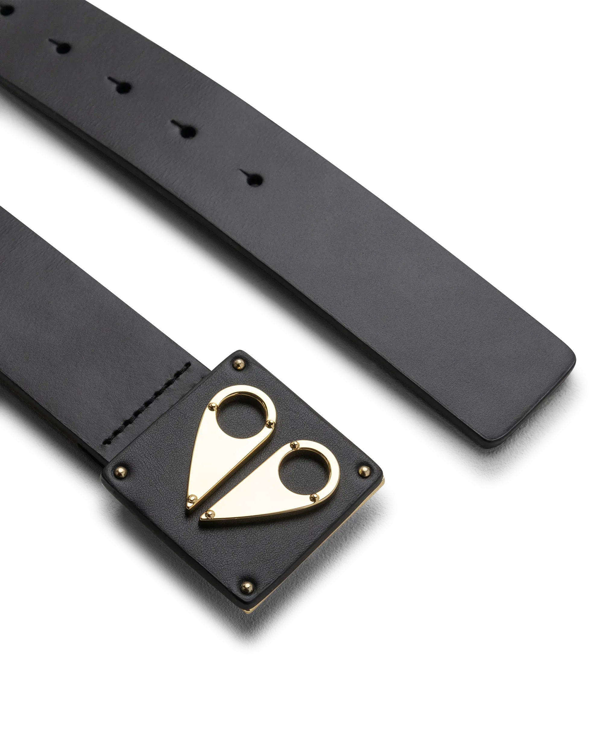 Moose Knuckles Large Logo Belt Gold