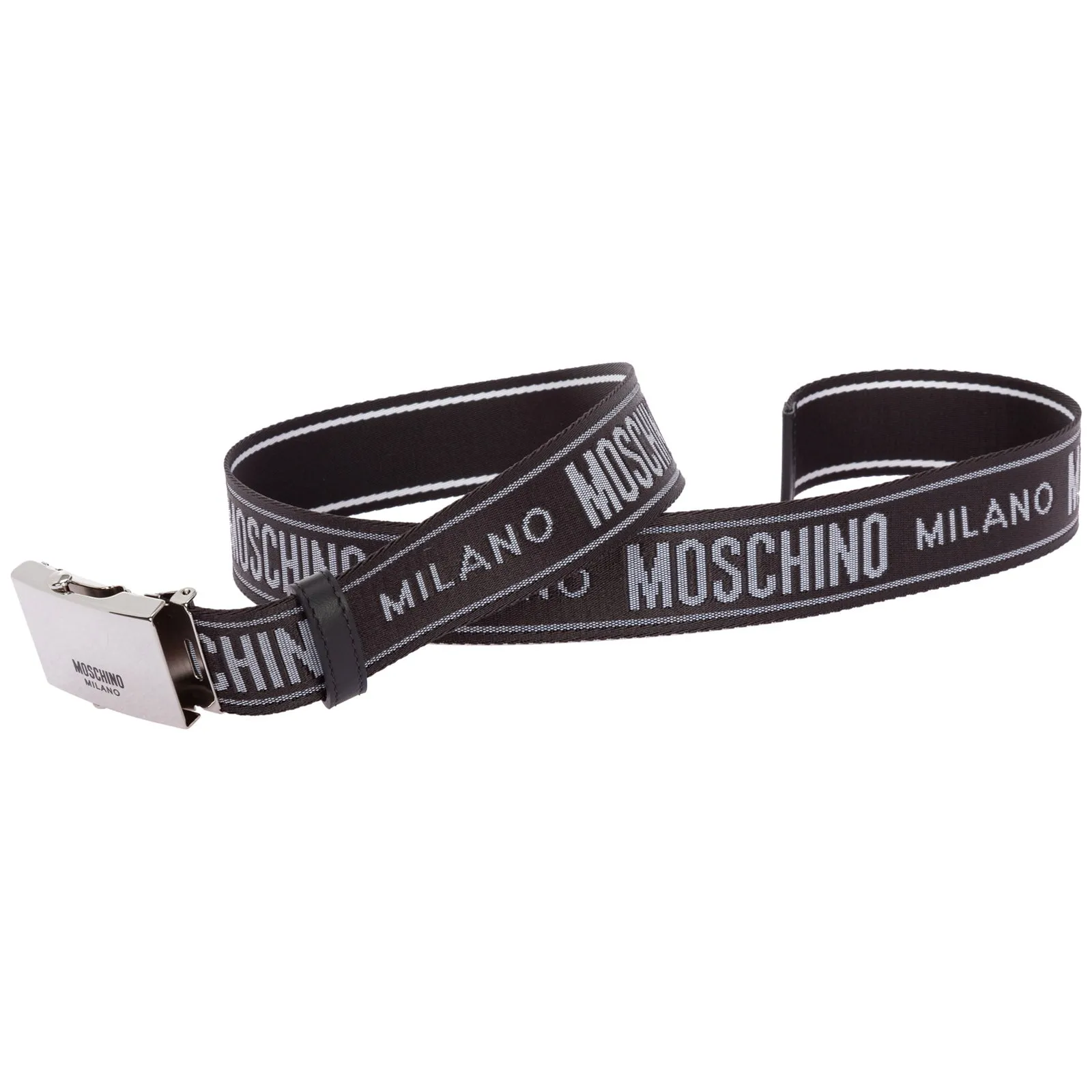 Moschino Logo Engraved Buckle Belt