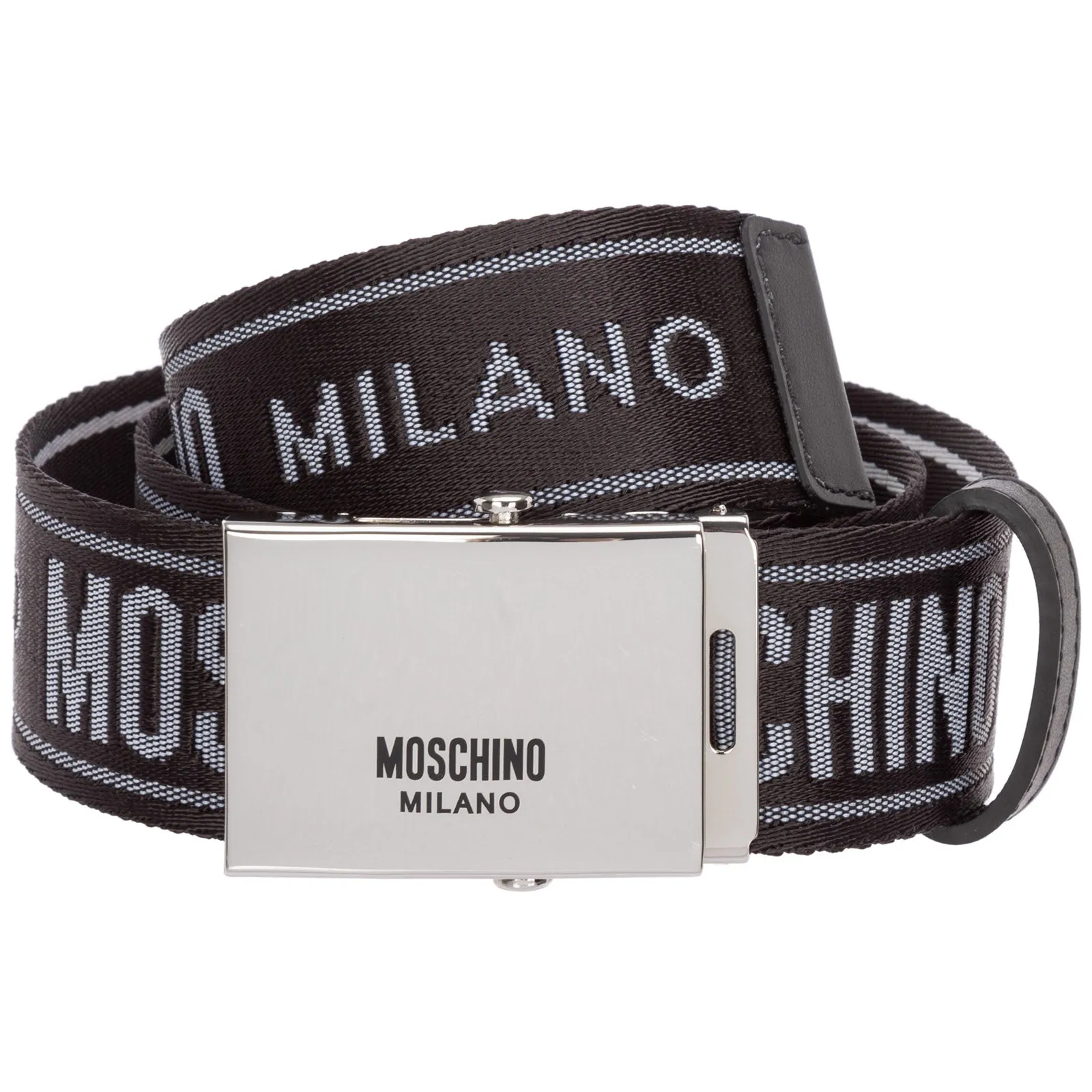 Moschino Logo Engraved Buckle Belt