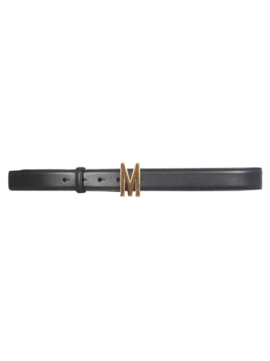 Moschino M Logo Buckle Belt