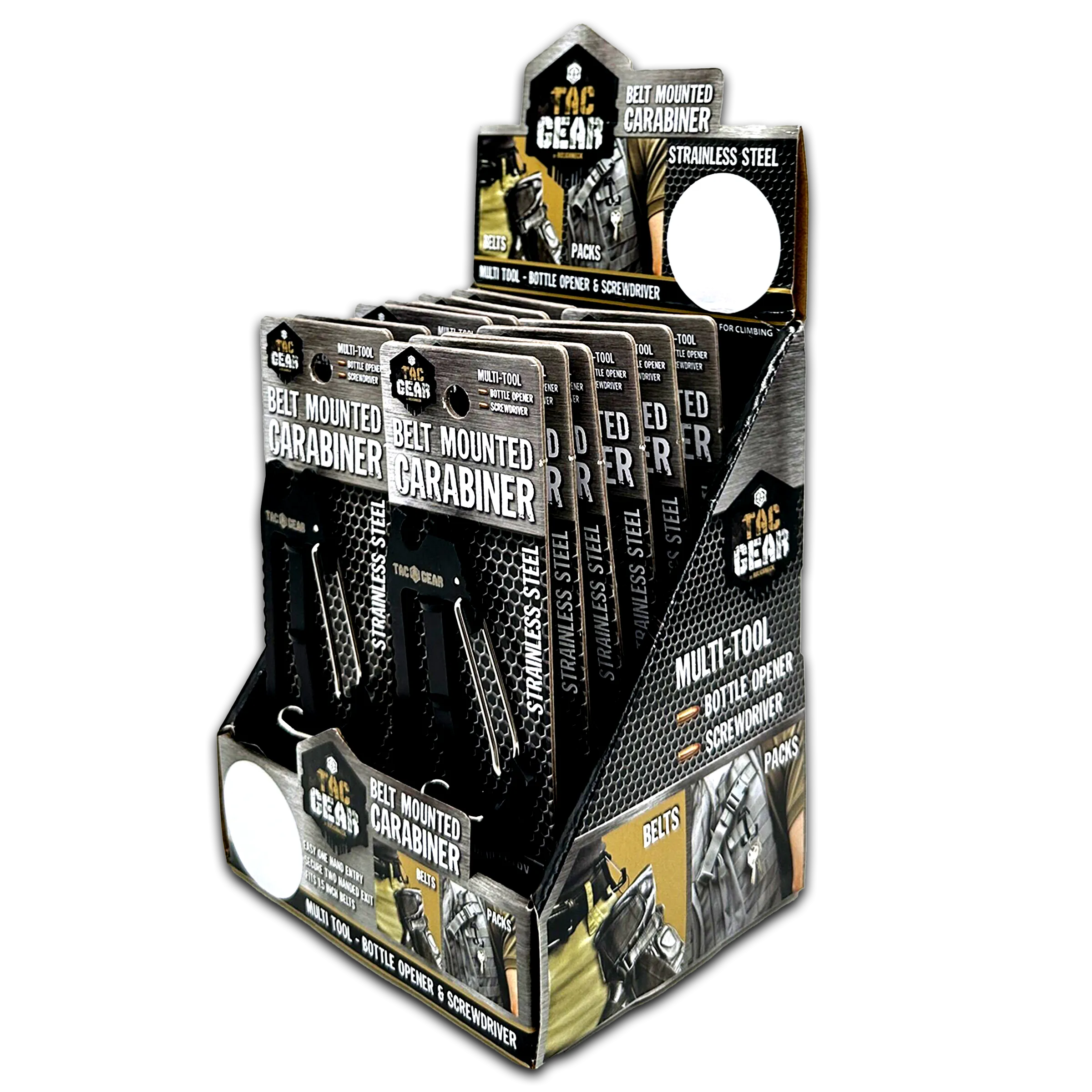 Multi-Tool Belt Mounted Carabiner - 12 Pieces Per Retail Ready Display 23762