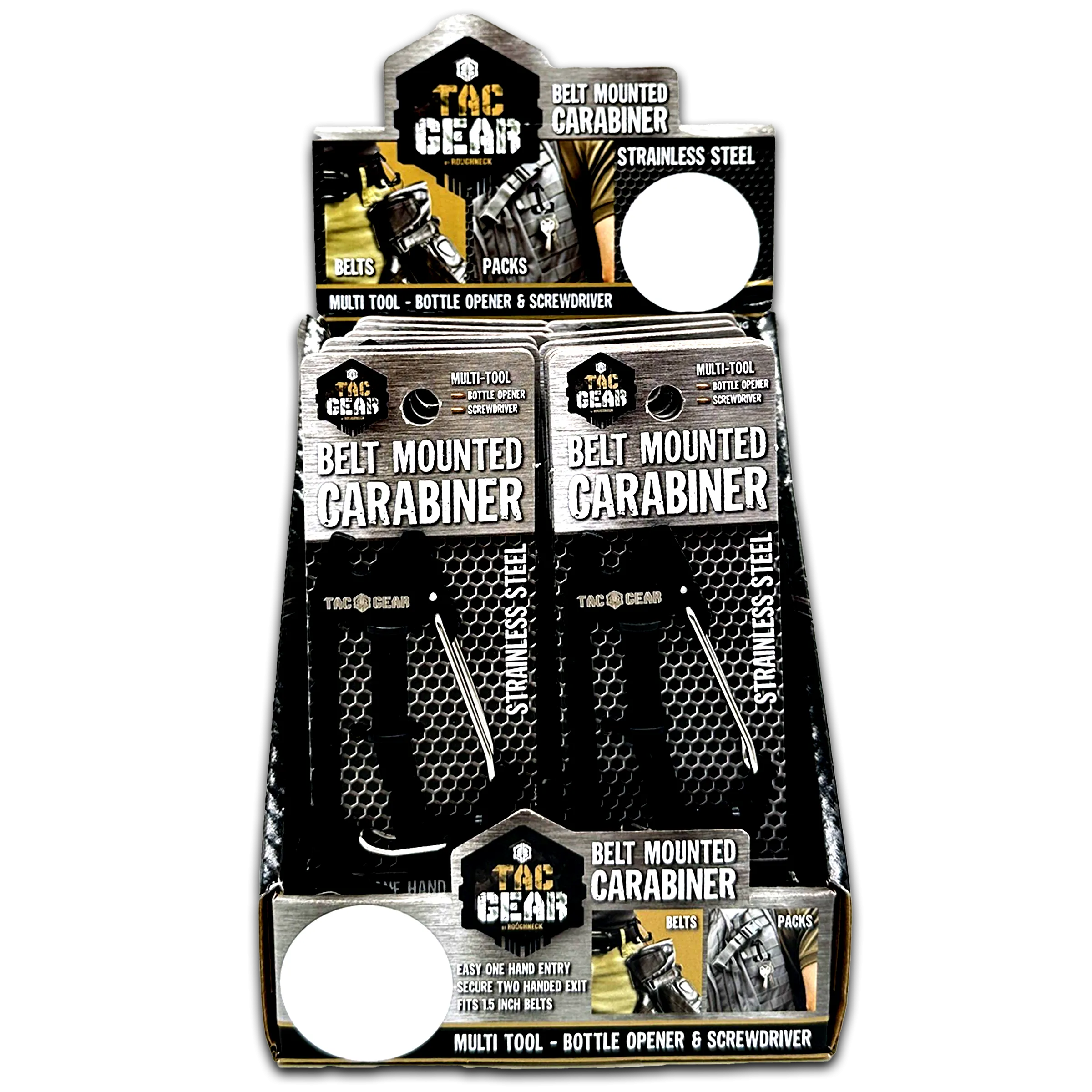 Multi-Tool Belt Mounted Carabiner - 12 Pieces Per Retail Ready Display 23762
