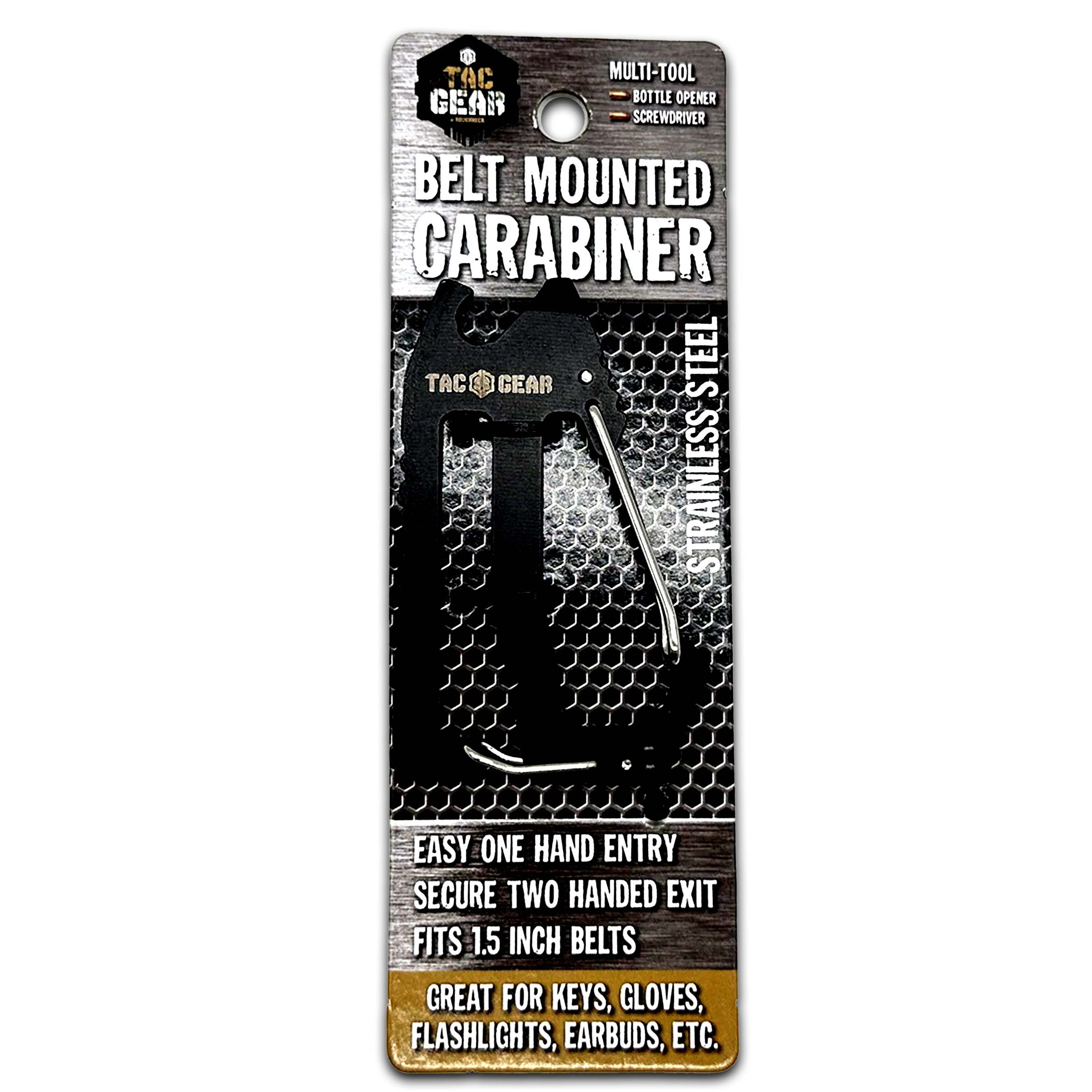 Multi-Tool Belt Mounted Carabiner - 12 Pieces Per Retail Ready Display 23762