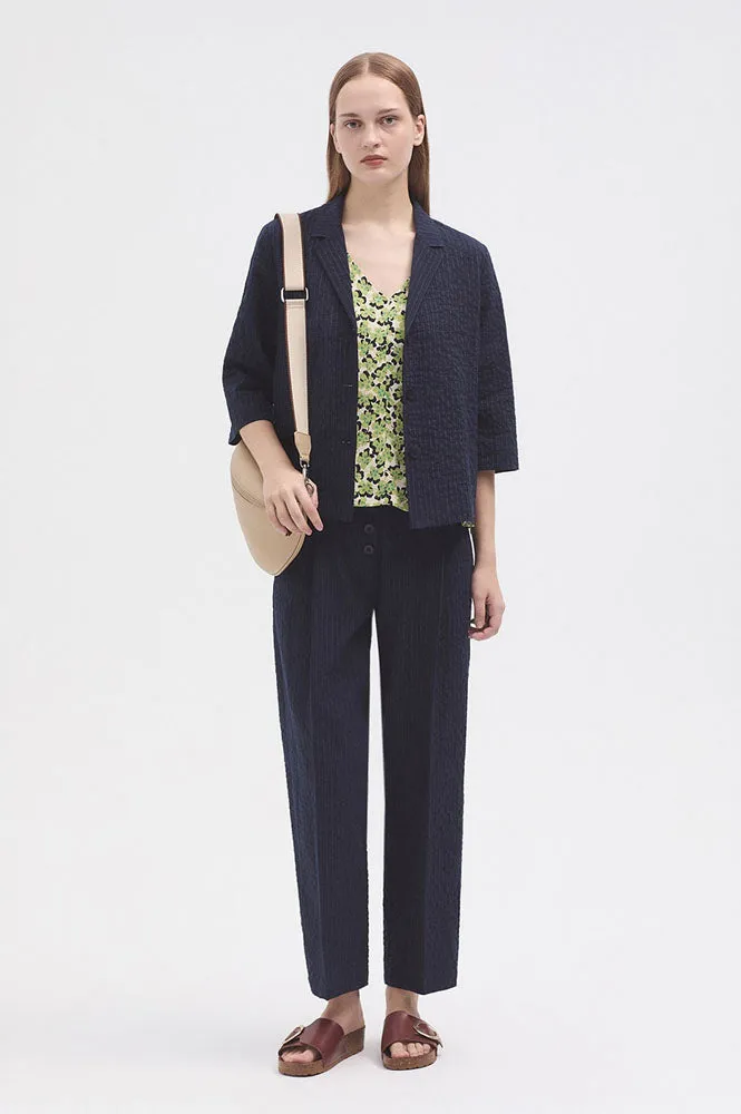 Nice Things Diplo Pinstripe Navy Trousers
