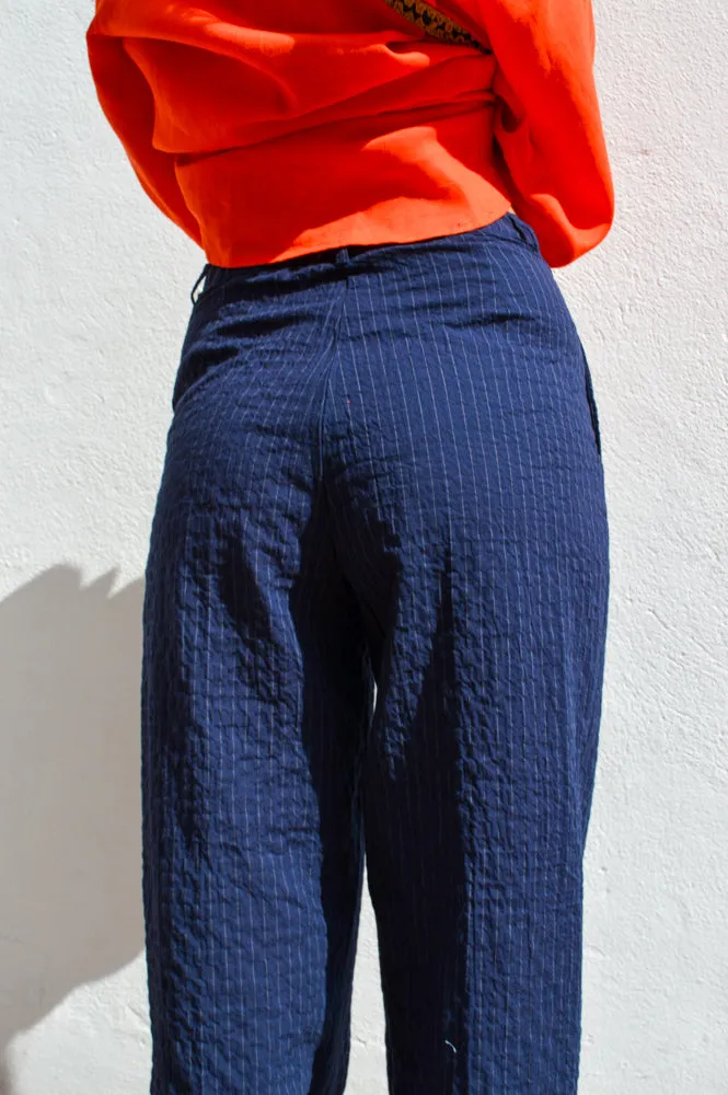 Nice Things Diplo Pinstripe Navy Trousers