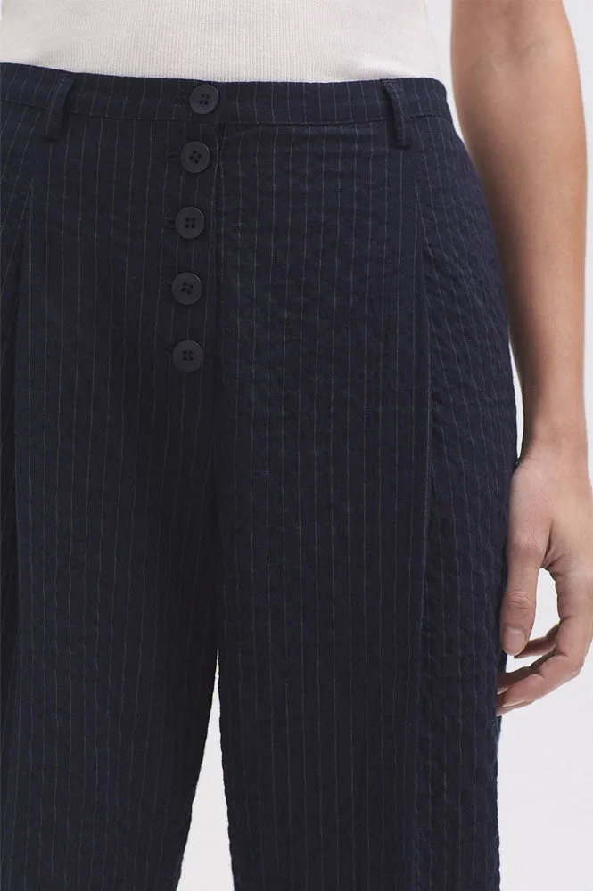 Nice Things Diplo Pinstripe Navy Trousers