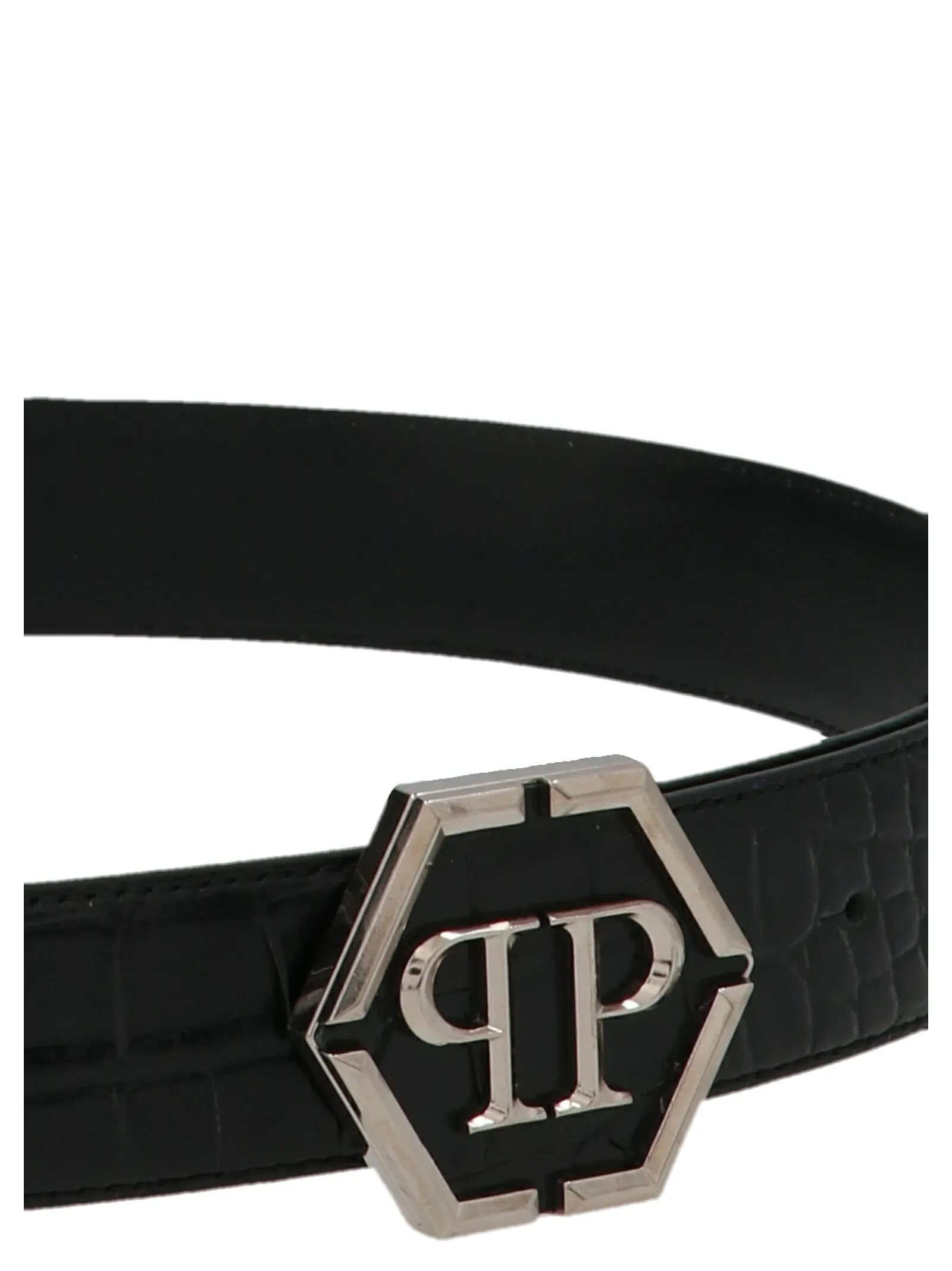 Philipp Plein Hexagon Logo-Plaque Belt