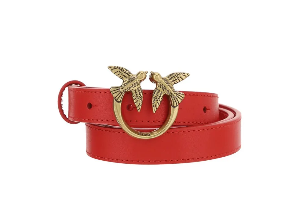 Pinko Love Birds Logo Buckle Belt