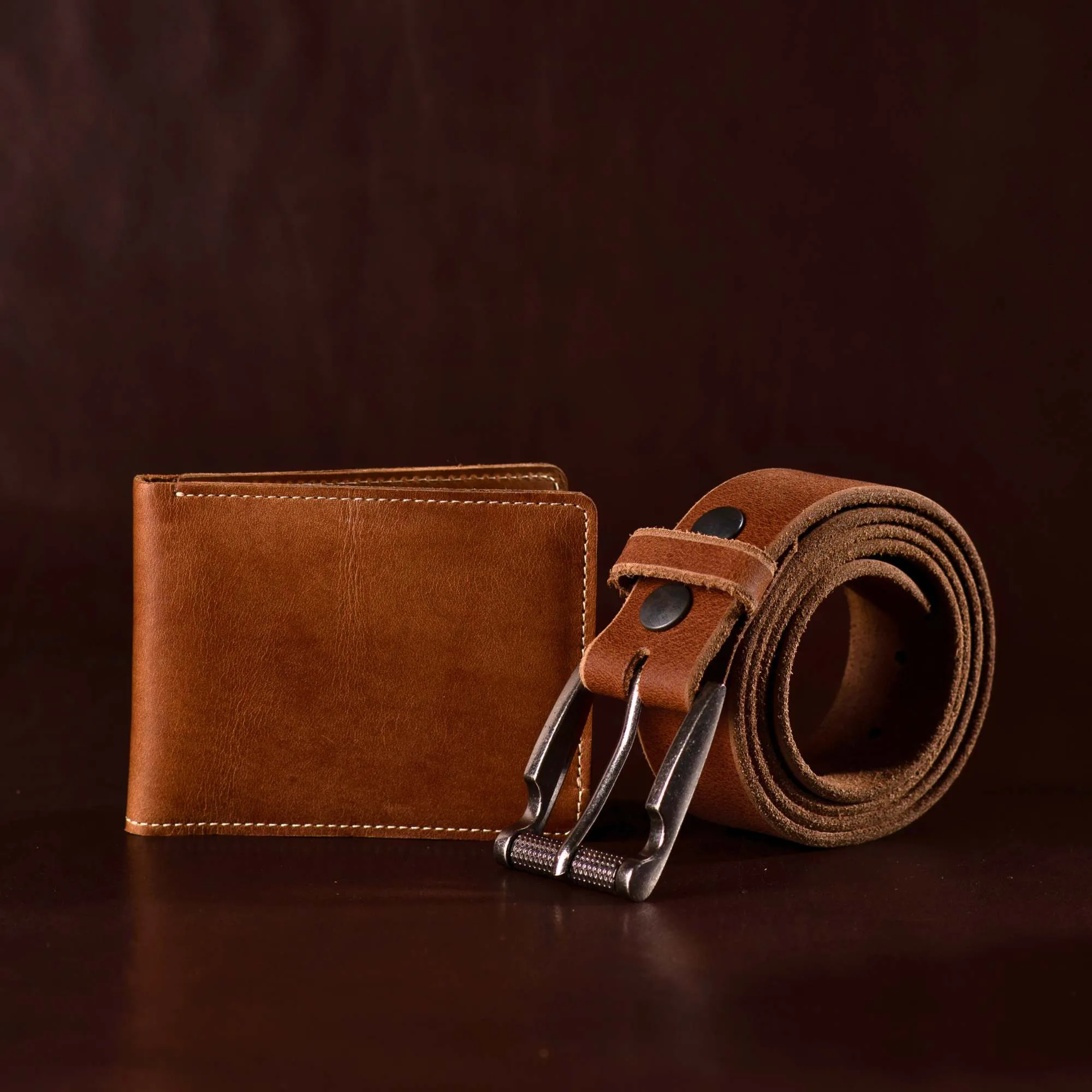 Pinnacle Belt   Wallet - Men's Leather Belt and Wallet Gift Set