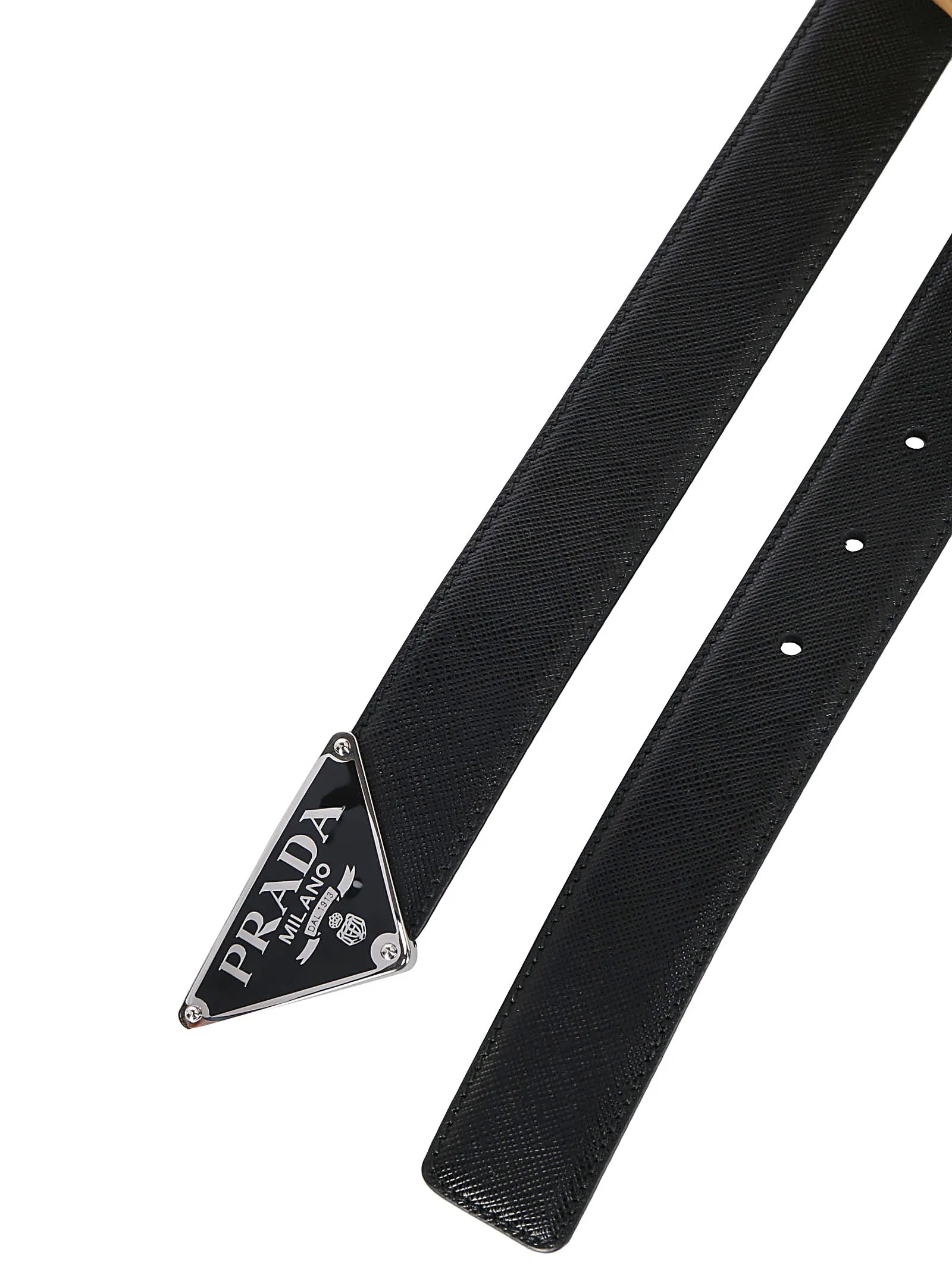 Prada Logo Plaque Buckle Belt